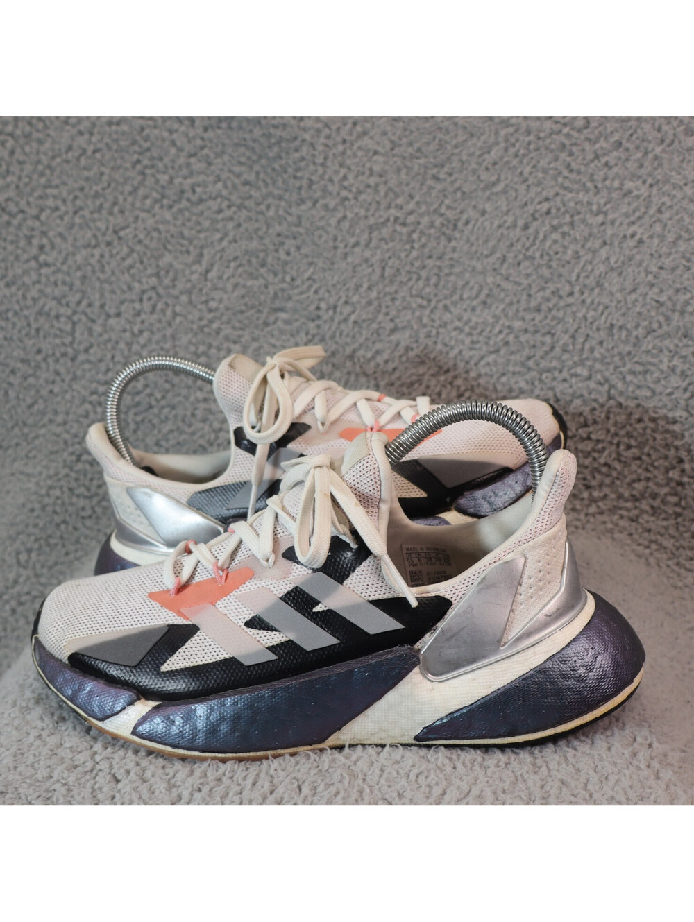 Adidas Youth X9000L4 Shoes GS Size 5.5 White Purple FW9318
